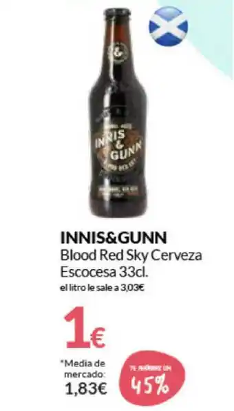 PrimaPrix INNIS&GUNN Blood Red Sky Cerveza Escocesa 33cl oferta