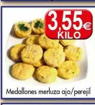 Congelados Copos Medallones merluza ajo-perejil oferta