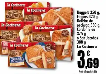 Unide Supermercados Nuggets fingers delicias de pechuga cordon bleu o san jacobos la cocinera oferta
