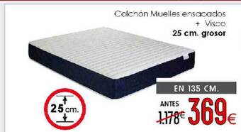 Atrapamuebles Colchón muelles ensacados + visco oferta
