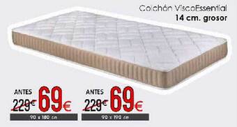 Atrapamuebles Colchón viscoessential 14 cm. grosor oferta