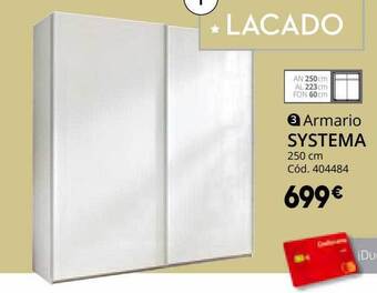 Conforama Armario systema 250 cm oferta