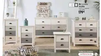 Conforama Cómoda aura con 3+2 cajones oferta