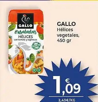 CashDiplo Gallo hélices vegetales oferta