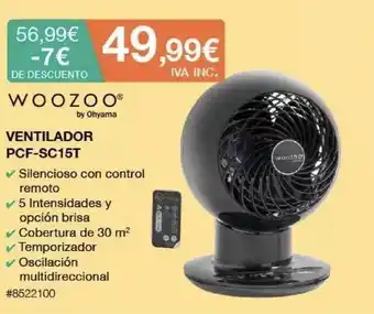 Costco Woozoo by ohyama ventilador pcf-sc15t oferta