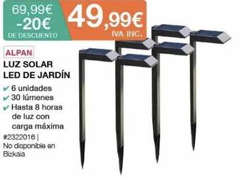 Costco Alpan luz solar led de jardín oferta