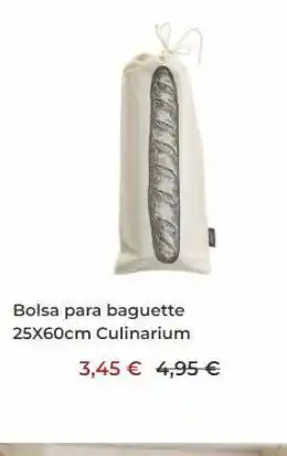 Culinarium Bolsa para baguette 25x60cm culinarium 3,45 € 4,95 € oferta
