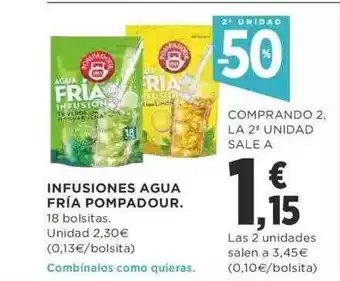 Supercor 2a unidad -50% infusiones agua fría pompadour oferta