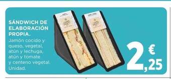 Supercor Sándwich de elaboración propia oferta