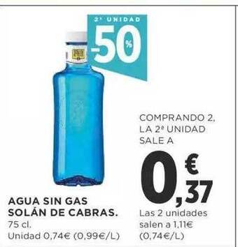 Supercor 2a unidad -50% agua sin gas solán de cabras oferta