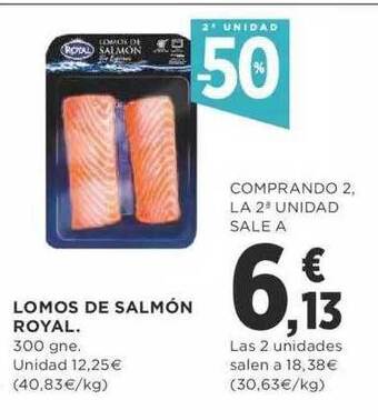 Supercor 2a unidad -50% lomos de salmón royal oferta