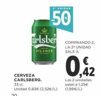 Supercor 2a unidad -50% cerveza carlsberg oferta