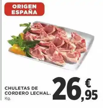 Supercor Chuletas de cordero lechal. kg oferta