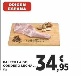 Supercor Paletilla de cordero lechal kg oferta