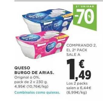 Supercor 2a unidad -70% queso burgo de arias oferta