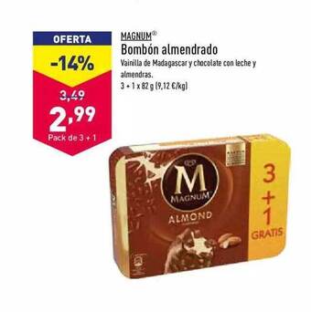 ALDI Magnum bombón almendrado oferta