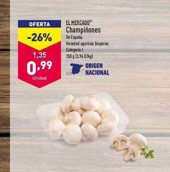 ALDI El mercado champiñones oferta