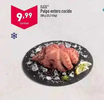 ALDI Flete pulpo entero cocido oferta