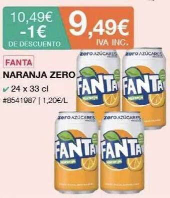 Costco Fanta naranja zero oferta