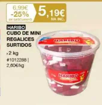 Costco HARIBO CUBO DE MINI REGALICES SURTIDOS 2kg oferta