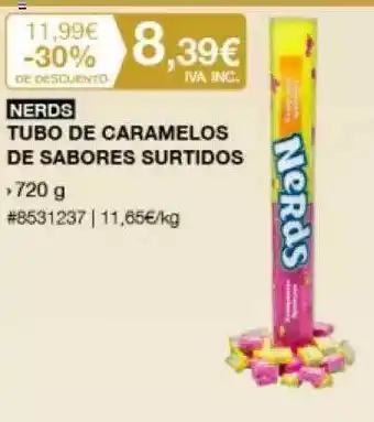 NERDS TUBO DE CARAMELOS DE SABORES SURTIDOS 720g