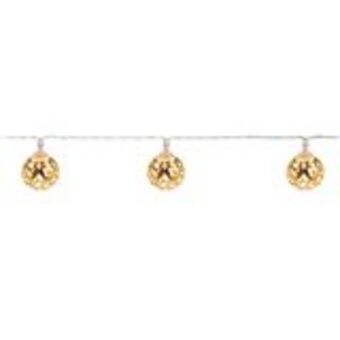 Guirnalda 10 luces led bolas dorado