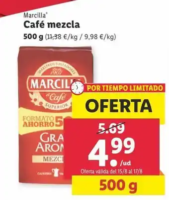 Lidl Café molido mezcla marcilla oferta