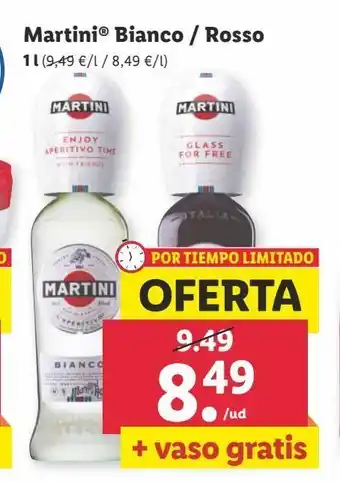 Lidl Martini bianco / rosso + vaso gratis oferta