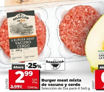Dia Burger Meat Mixta de Vacuno y Cerdo oferta