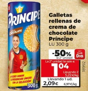 Dia Príncipe Galletas Rellenas de Crema de Chocolate oferta