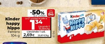 Dia Kinder Happy Hippo oferta