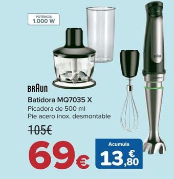 Carrefour Braun batidora mq7035 x oferta