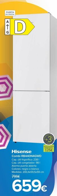 Carrefour Hisense combi rb440n4gwd oferta