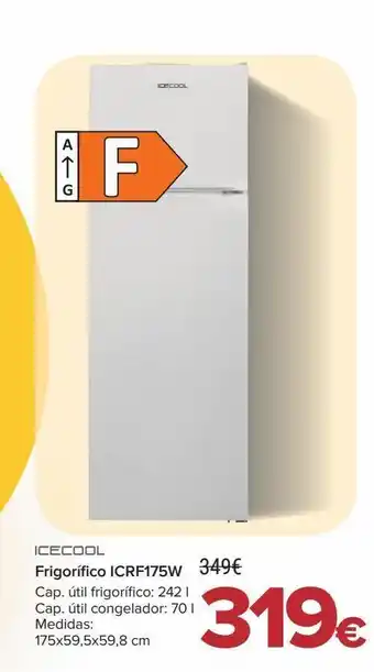 Carrefour Frigorífico icrf175w icecool oferta
