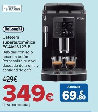 Carrefour Delonghi cafetera superautomática ecam13.123.b oferta