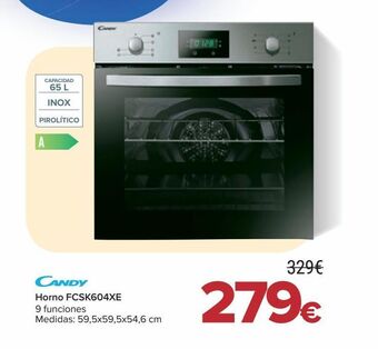 Carrefour Candy horno fcsk604xe oferta