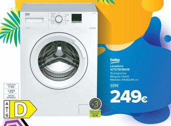 Carrefour Beko lavadora wte7611bwr oferta