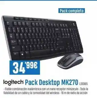 Beep Logitech Pack Desktop MK270 L0G965 oferta