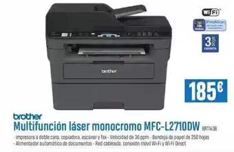 Beep Brother Multifunción láser monocromo MFC-L2710DW oferta