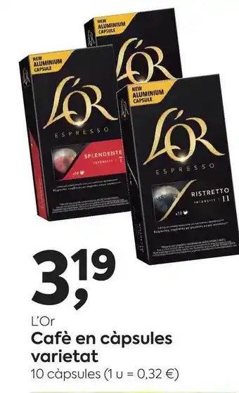 Suma Supermercados L'Or Cafè Càpsules Varietat 10 càpsules oferta