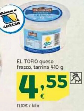 HiperDino El Tofio Queso fresco Tarrina oferta