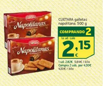 HiperDino Cuetara Galletas Napolitana oferta