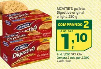 HiperDino Mcvitie's Galleta Digestive Original o Light oferta