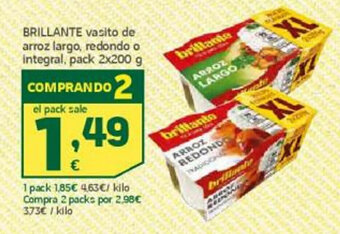 HiperDino Brillante Vasito de Arroz Largo Redondo o Integral oferta