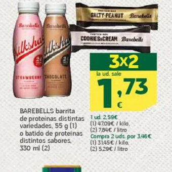 HiperDino Barebells Barrita de Proteinas Distintas Variedades o Batido de Proteinas Distintos Sabores oferta