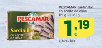 HiperDino Pescamar Sardinillas En Aceite de Oliva oferta