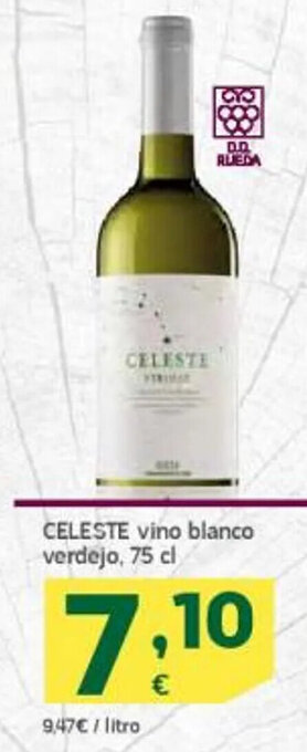 HiperDino Celeste Vino Blanco oferta
