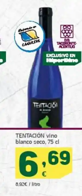 HiperDino Tentación Vino Blanco Seco 75cl oferta