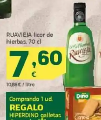 HiperDino Ruavieja Licor de Hierbas 70cl oferta