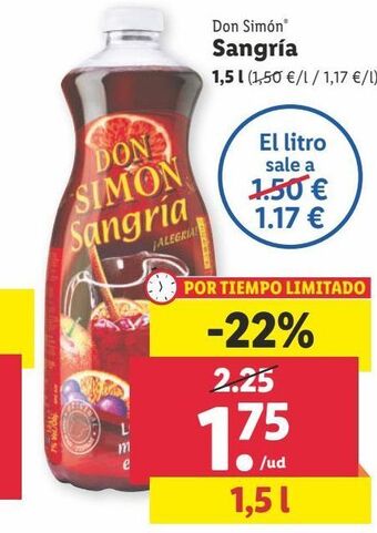 Lidl Sangría don simón oferta